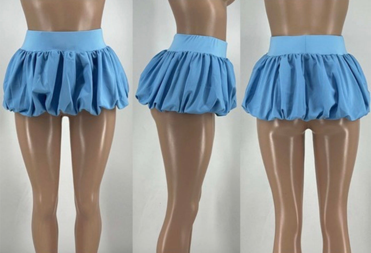 Azure Bliss Fluffy Mini skirt